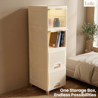 LOFE Pullout Organizers(Beige, Plastic)