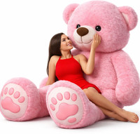 vtb retail stuffed toys 4 feet pink teddy bear / high quality / love teddy For