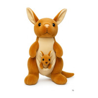 Teddytown Cute Kangaroo with baby Soft toy, Baby toys, Kids toy, Soft toy, Toy for girl, birthday gift for girl/boys, toy gift for girls, Kids toys for boys/girl, toys gift items (kangaroo with baby, 30 cm)  - 30 cm(Brown)