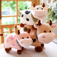 BlingNBeats Cute White Cow Soft Toy – 30cm | Super Soft Plush Animal for Kids & Gifts - 30 cm(White, Black)
