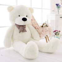 KHUSHBU ENTERPRISES White Teddy Bear 5 Feet Lovable Cute Birthday Gift For Girls Someone Specials  - 152 cm(White)