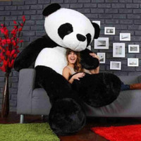FamilyStore 4 Feet Soft Panda Very Beautiful Best Quality For Valentine & Birthday Party Gift - 122 cm (Black) - 122 cm (Black)  - 122 cm(Black, White)