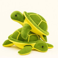 Tinyhugs Turtle Soft Toy – Pack of 2 (Small & Large) | 20 cm & 32 cm Animal Set for Kids  - 20 cm(Green)