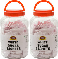 FOOD ESSENTIAL White Sugar Sachets [400 sachets, 5 gm. each] Pack of 2 (1 kg. each) Sugar(2 kg, Pack of 2)