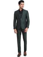 Raymond 3PC SB2BTN NTCH LPL WID WC PIPNG-CONT FT Solid Men Suit
