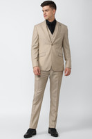 PETER ENGLAND Single Breasted - 2 button Self Design Men Suit