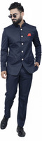 ALJAAMI jodhpuri bandhgala Solid Men Suit
