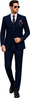 Clothify 3-Piece Coat Pant Set | Wedding Party Wear Suit | Three Piece Coat Pant Solid Men Suit