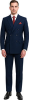 RISANI Double Breasted-Suits. Solid Men Suit