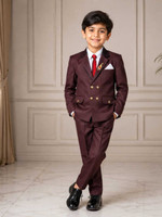 veerafashion 3 PICS SET Solid Boys Suit