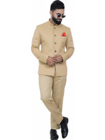 ALJAAMI jodhpuri bandhgala Solid Men Suit