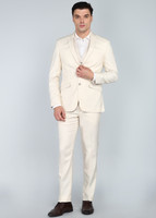 PARK AVENUE 2SB 3 PC NOTCH WITH PIPING W/C-S.SLIM Solid Men Suit