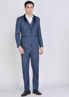 PETER ENGLAND Tuxedo Style Checkered Men Suit
