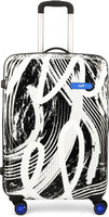 SKYBAGS Stroke 67cm Medium Size Hardsided Printed 8 Wheels Luggage Black Trolley Check-in Suitcase - 26 Inch