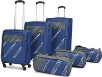 ARISTOCRAT HEXA ACTIVE 4W STR CB+MD+LG+3DF NAVY BLU Cabin & Check-in Set 4 Wheels - 40 inch