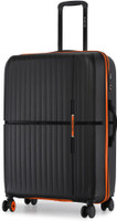 NASHER MILES Springfield Hard-Sided Polypropylene Check-in Luggage Black 75cm Trolley Bag Check-in Suitcase 8 Wheels - 28 inch