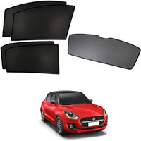 RAKRISH Rear Window, Side Window Sun Shade For Maruti Suzuki Swift(Black)