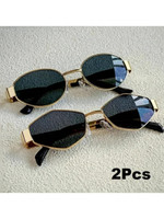 VERICAN Oval, Octagonal Sunglasses(For Women, Black)