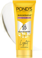 POND's Sunscreen - SPF 55 PA++ Light Sun Miracle Protect & Bright, With 3% Active Niacinamide(50 g)