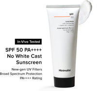 Minimalist Sunscreen - SPF 50 PA++++ SPF 50 PA++++ Sunscreen for Men & Women | Niacinamide Sun Cream for Oily Skin(50 g)
