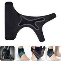 Lucacci Right Leg - L Size Breathable Adjustable Ankle Brace Elastic Sprain Foot Sleeve Ankle Support(Black)