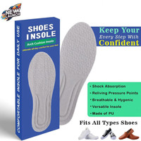 Adbee Shoes Pads Soft Insole Sole Protector PU Foam 5D Cushion For Men & Women Insole(Grey)