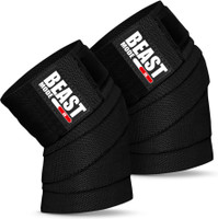 STEIGEN FITNESS beast mode knee wraps for squats, knee supporter for gym Knee Support(Black)