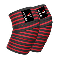 VICTORY Knee Wrap for Weightlifting-Adjustable Straps,Stretchable Fabric For Fitness Knee Support