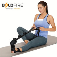 BoldFire Stretching Trainer Durable Correction Belt Foot Drop Stretcher Ankle Ankle Support(Black)