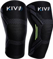 Kivo. Knee Cap,Compression Sleeve, Running, Gym, Hiking Knee Support (Green, Black) Knee Support(Black)