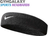 GYMGALAXY Gym Sports Headband For Workouts, Exercise And Running High Sweat Absorption, Wrist Support(Black, White)
