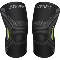 JUSTIFIT Knee Brace Support for Sports Running Fitness (Size L) 1 pair Knee Support(Black, Green)