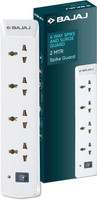 BAJAJ 4 Way Spike and Surge Guard | 2 Meter 4  Socket Extension Boards(White, 2 m)