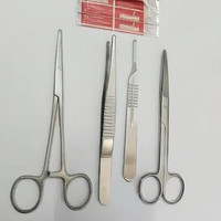 ARI Dressing Surgical instruments Set Stainless steel with 2 blades Utility Forceps
