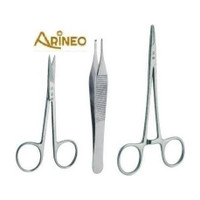 ARINEO SET OF 3 - NEEDLE HOLDER, TOOTHED FORCEP, IRIS SCISSOR Utility Forceps