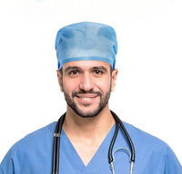 Aquacare Disposable Adjustable Nonwoven Doctors Surgical Caps pack of 100 Surgical Head Cap(Disposable)