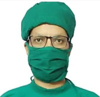 SEEMESH Cotton Head Cap Face Mask Set of 1 Surgical Head Cap