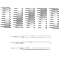 EUZA Surgical Blade Scalpel Blade no.11- (50 pcs) with BP handle no.3 (3 pcs) Surgical Scalpel(Pack of 50)