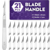 EUZA Surgical Blade Carbon Steel Scalpel Blades No-11 for MedicaL USE Surgical Scalpel(Pack of 20)