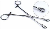 Forgesy Sponge Holding Forceps/Sponge Holder 8 Inch Straight Dissecting Scissors(Blunt/Blunt Blades)