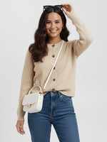 Mast & Harbour Self Design Round Neck Casual Women Beige Sweater