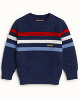 Kuchipoo Printed Round Neck Casual Boys Multicolor Sweater