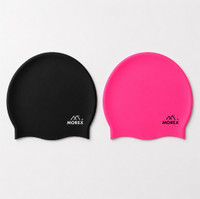 MOVEX Morex Silicone Swimming Cap Waterproof Stretchable Swim Cap for Kids & Adults Swimming Cap(Pack of 2)