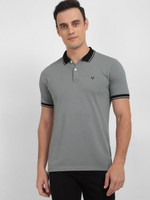 Allen Solly Solid Men Polo Neck Grey T-Shirt