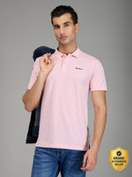 Pepe Jeans Solid Men Polo Neck Pink T-Shirt