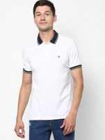 Allen Solly Solid Men Polo Neck White T-Shirt