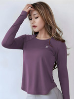 NEXSUS APPARELS Printed Women Round Neck Purple T-Shirt