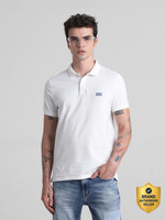 JACK & JONES Solid Men Polo Neck White T-Shirt