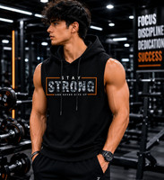 HOOKAHPATI Printed Men Hooded Neck Black T-Shirt