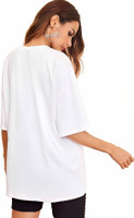 Calm Down Printed Women Round Neck White T-Shirt
